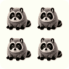 Jimothy Raccoon Plush 4PCS